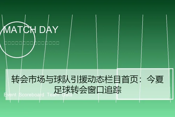 转会市场与球队引援动态栏目首页：今夏足球转会窗口追踪
